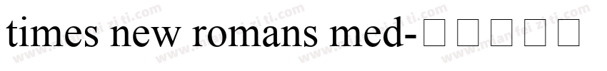 times new romans med字体转换